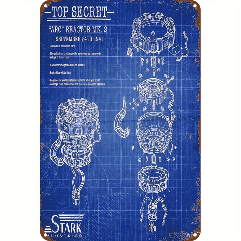 Tech Office Wall Art - CIFBUY Placa de Metal Decorativa Retrô