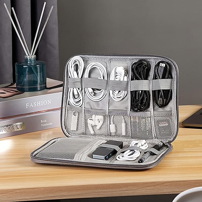 Office Tech Gear - Caixa de Acessórios Eletrônicos com Múltiplos