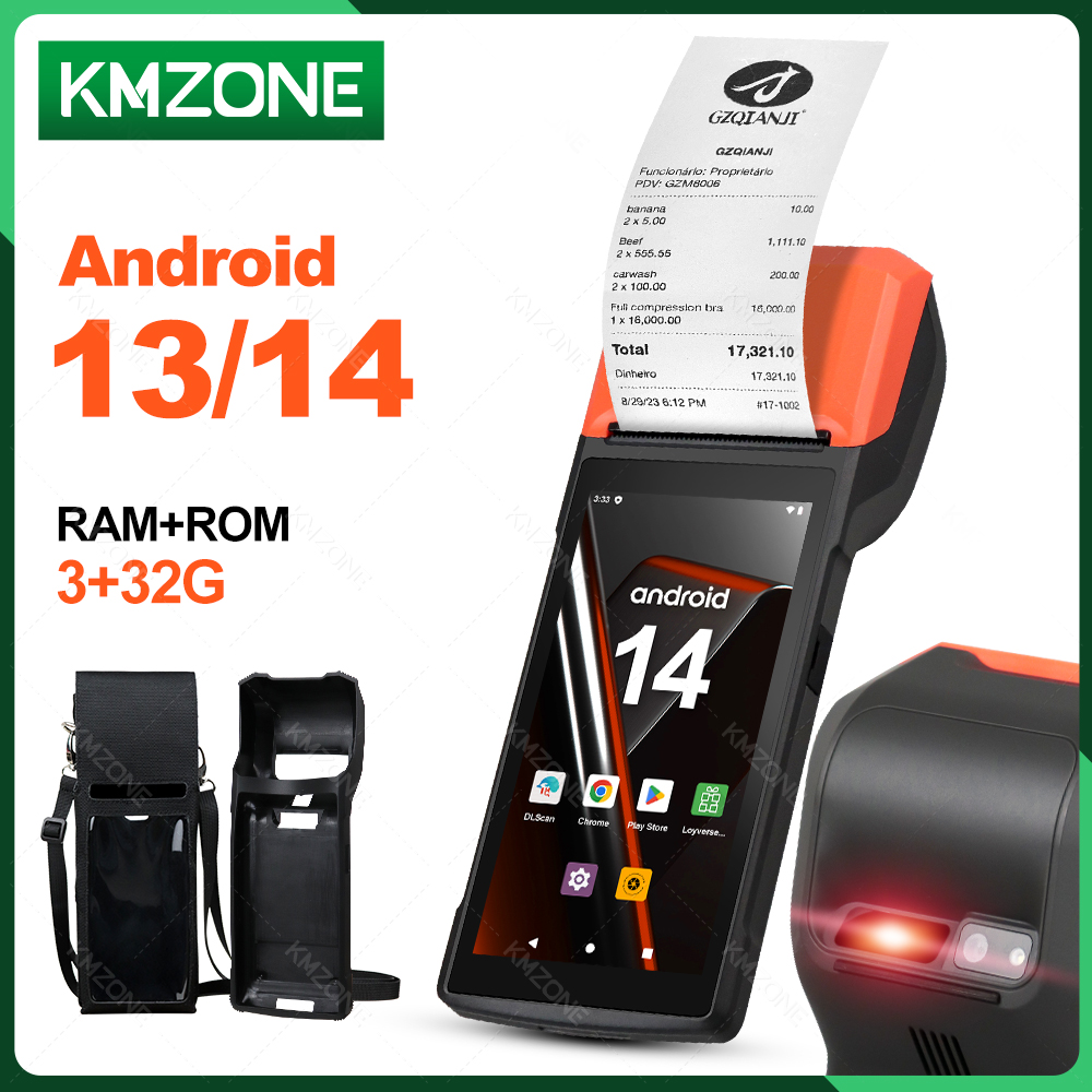 Pos Terminal Android - Impressora portátil android 13/14 pda 58mm