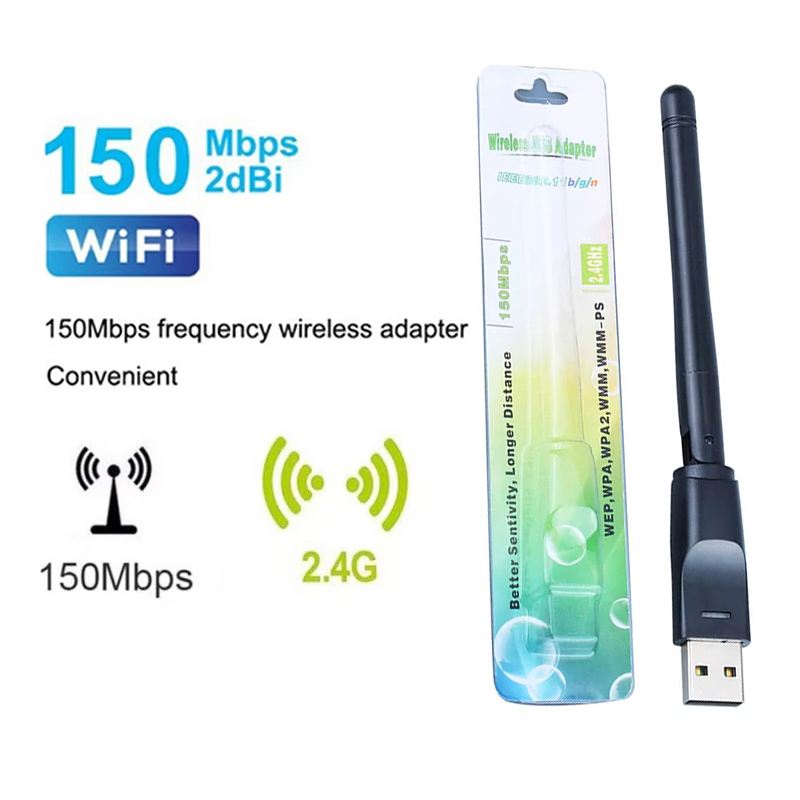 Gigabit Network Card - Adaptador USB Mini Wifi RTL8188, Receptor