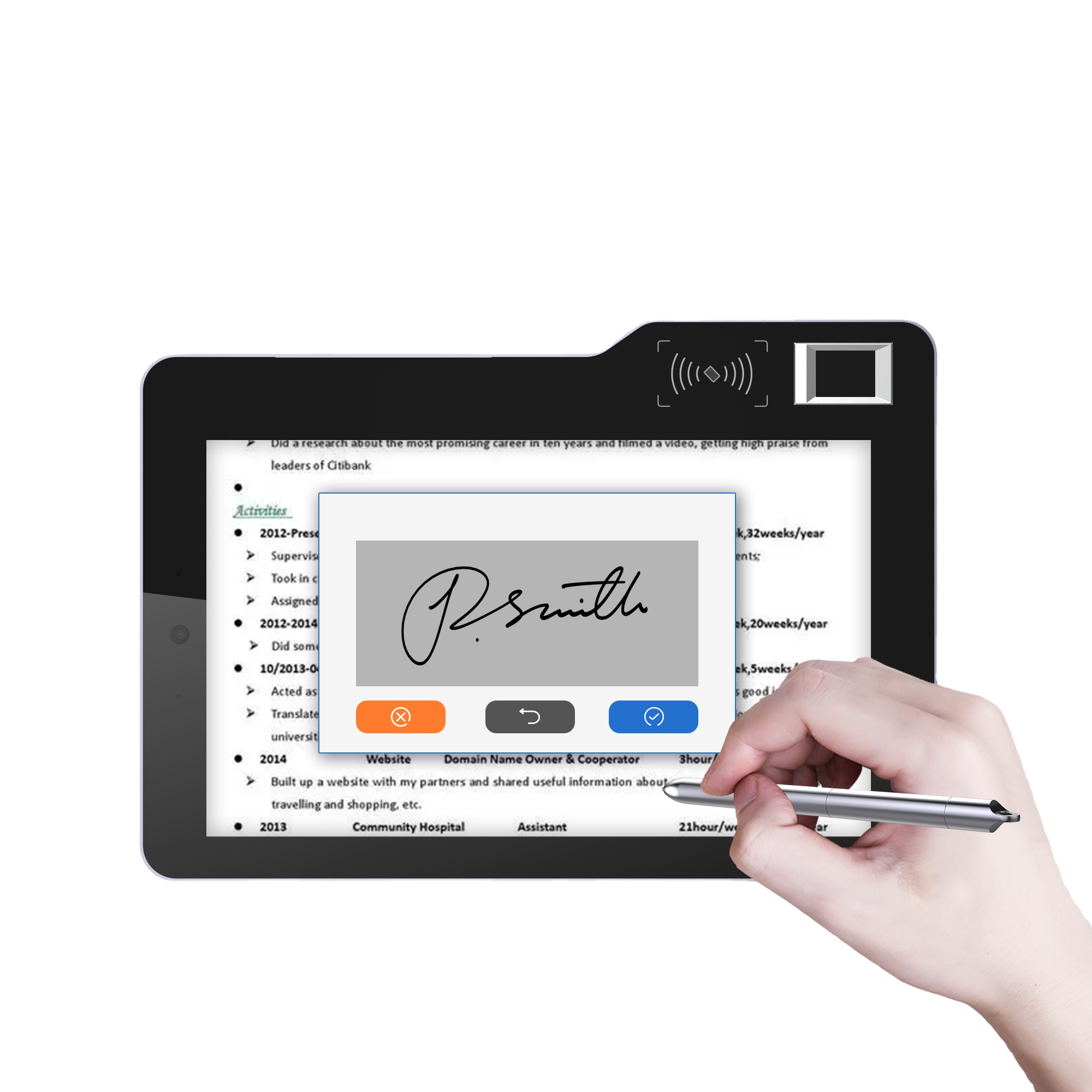 Digital Signature Pad - Tablet Android MT610 de 10.1 Polegadas