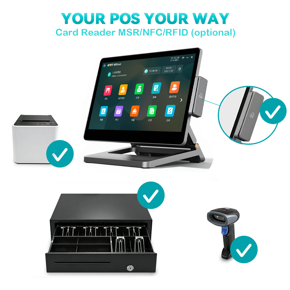 Sistema POS Tudo em Um de 15,6 - Pos Terminal Android avaliação e preço