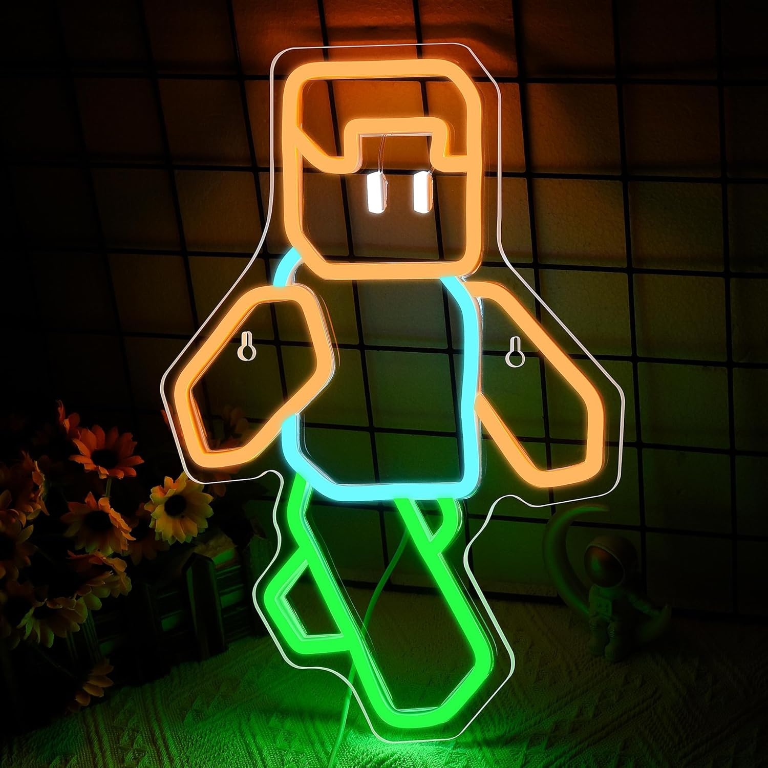 Letreiro Neon Pixel Art com Pe - Tech Office Wall Art avaliação e preço
